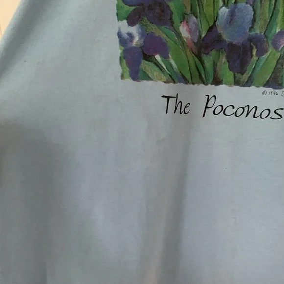 VTG 90s Single Stitch Poconos Shirt  Deep L Sprague 1996 large X-Large medium - Picture 4 of 10